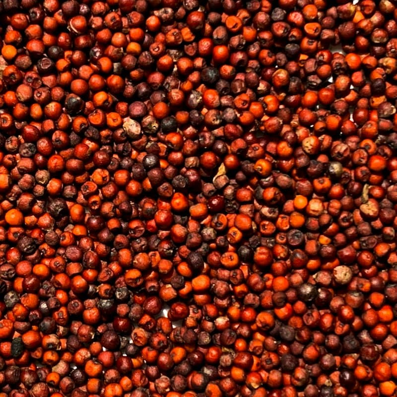 Red-brown finger millet grains