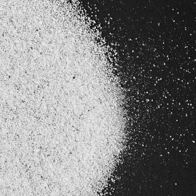 Fine white powder close up